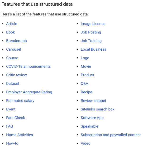 google-search-central-features-that-use-structured-data
