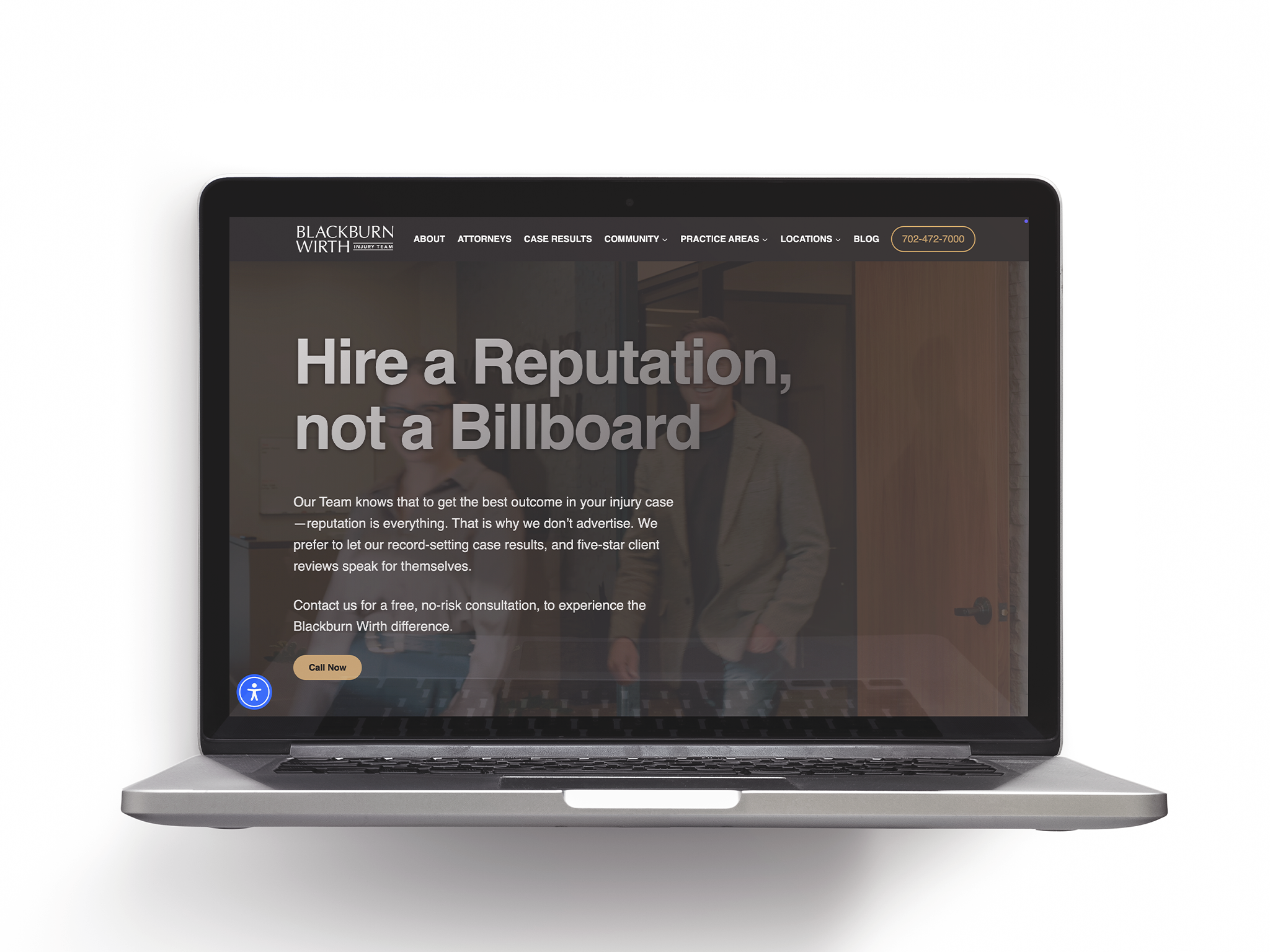 Blackburn Wirth redesigned homepage