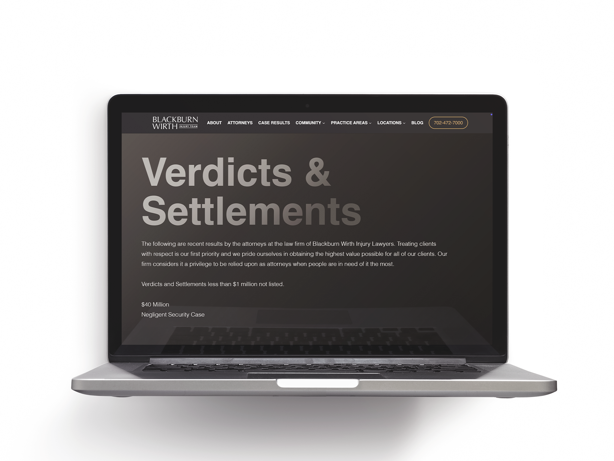 Blackburn Wirth verdicts and settlements page