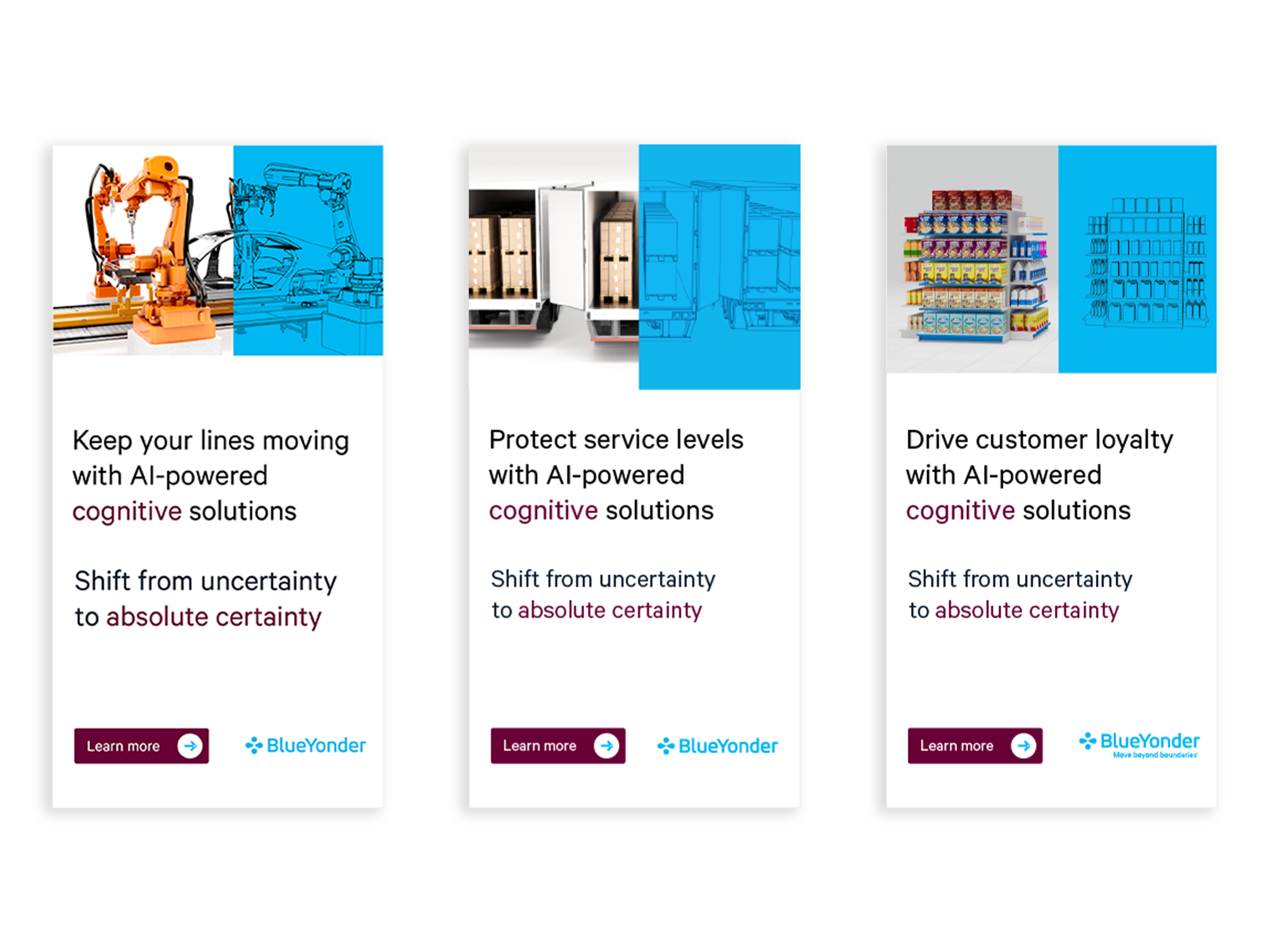 Blue Yonder banner ad creative