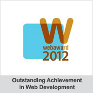 WebAward 2012 Outstanding Achievement in Web Development