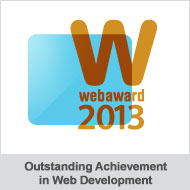 WebAward 2013 Outstanding Achievement in Web Development