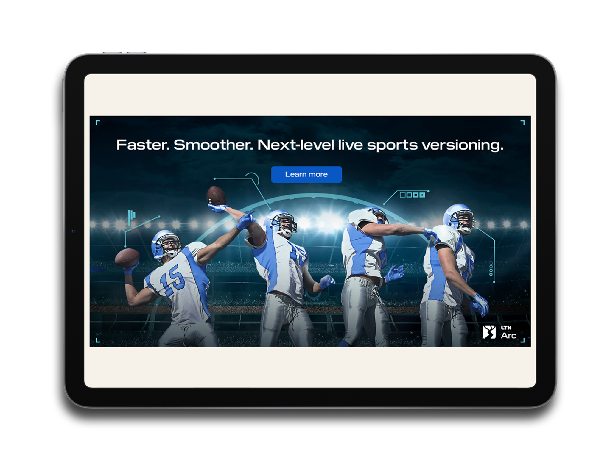 LTN Arc Moneyball campaign — football ad