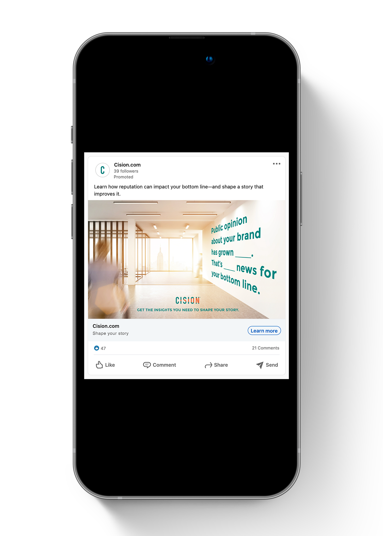 Cision campaign — mobile creative