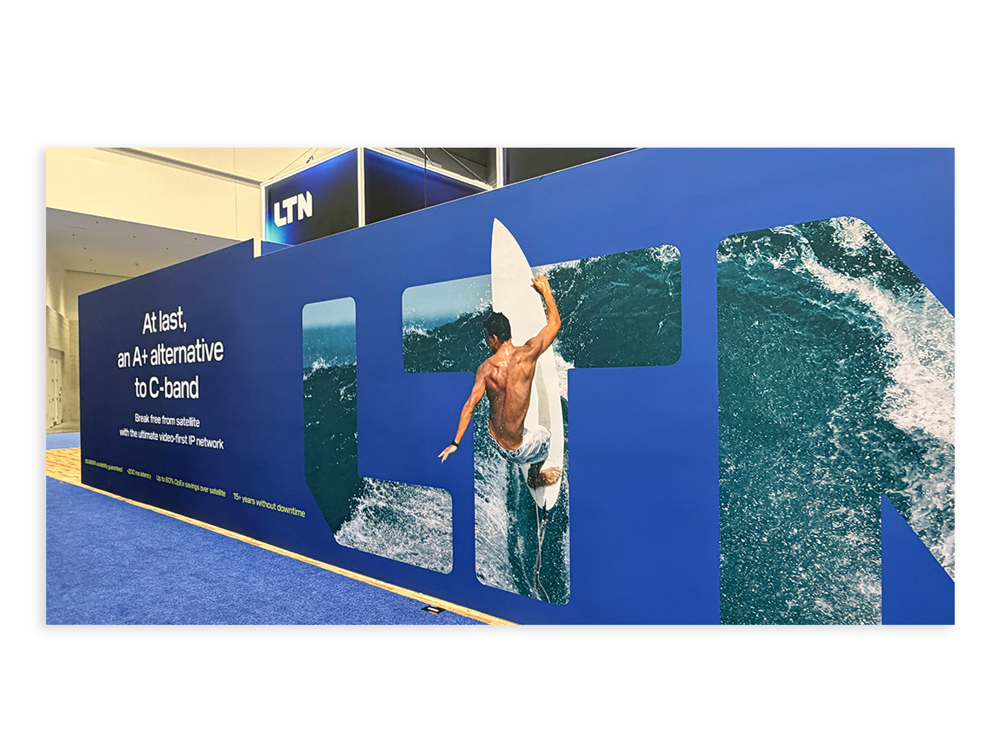 LTN NAB booth sidewall creative