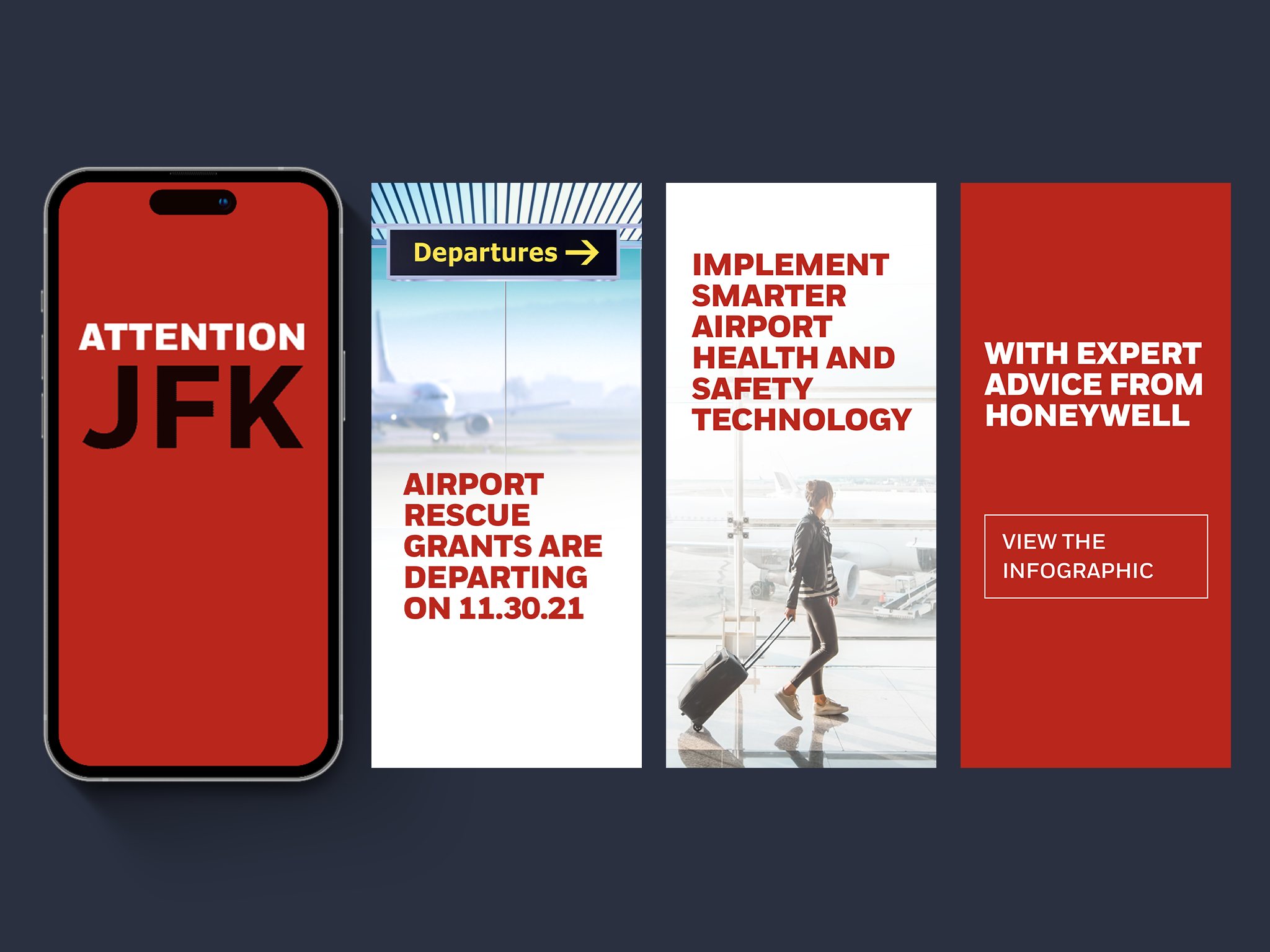 Honeywell Departing Soon phone ad carousel